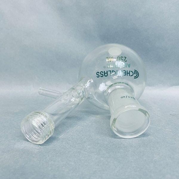 Chemglass Airfree Schlenk Reaction Flask 250 ml 24/40 Outer Jointed Glassware Chemglass