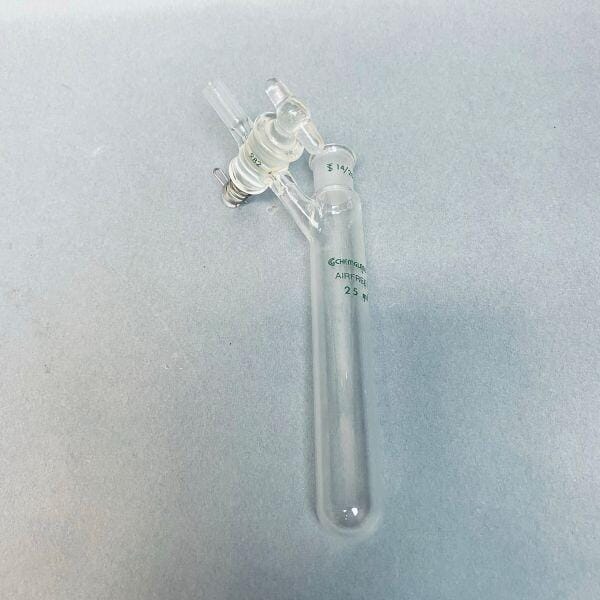 Chemglass Airfree Schlenk Reaction Tube 25 ml 14/20 Outer Joint Jointed Glassware Chemglass
