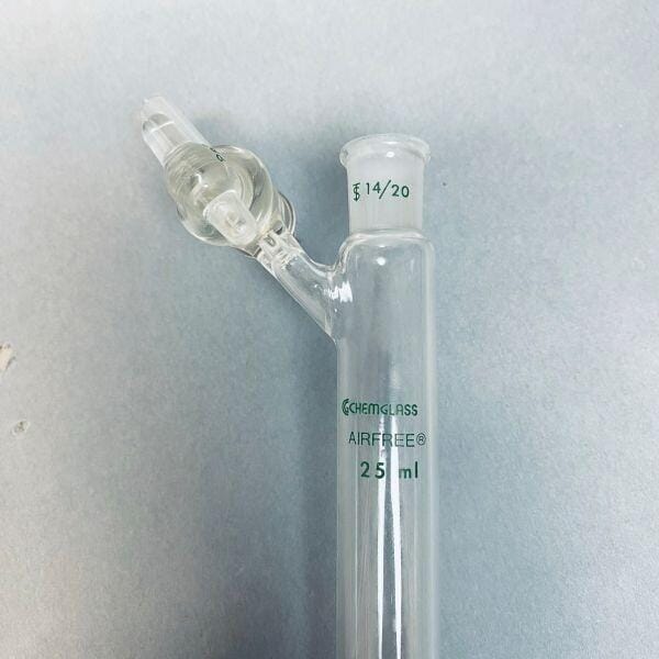 Chemglass Airfree Schlenk Reaction Tube 25 ml 14/20 Outer Joint Jointed Glassware Chemglass