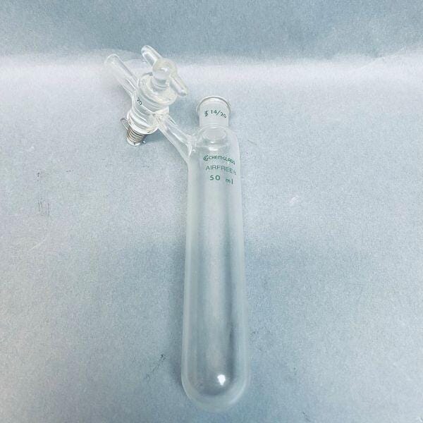 Chemglass Airfree Schlenk Reaction Tube 50 ml 14/20 Outer Joint Jointed Glassware Chemglass