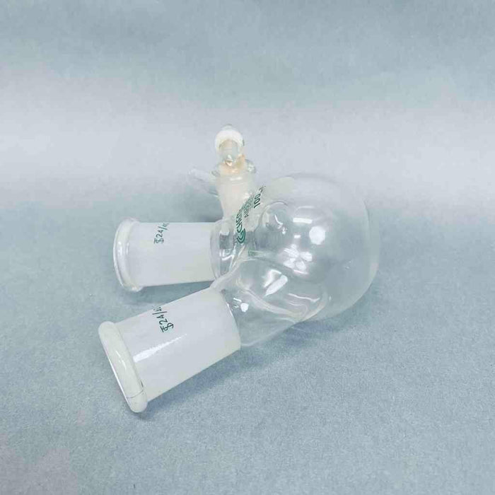 Chemglass Airfree Schlenk Round Bottom Flask 100 ml 2 Neck with 24/40 Joints Jointed Glassware Chemglass