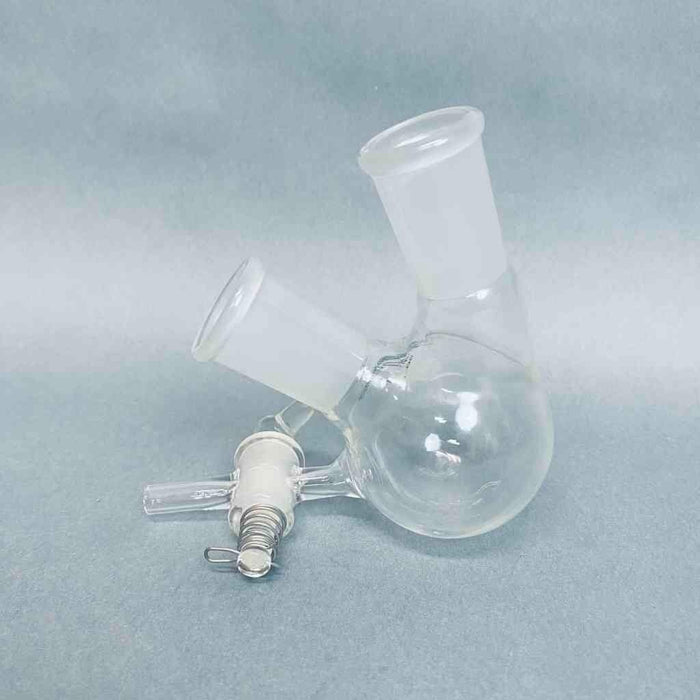 Chemglass Airfree Schlenk Round Bottom Flask 100 ml 2 Neck with 24/40 Joints Jointed Glassware Chemglass