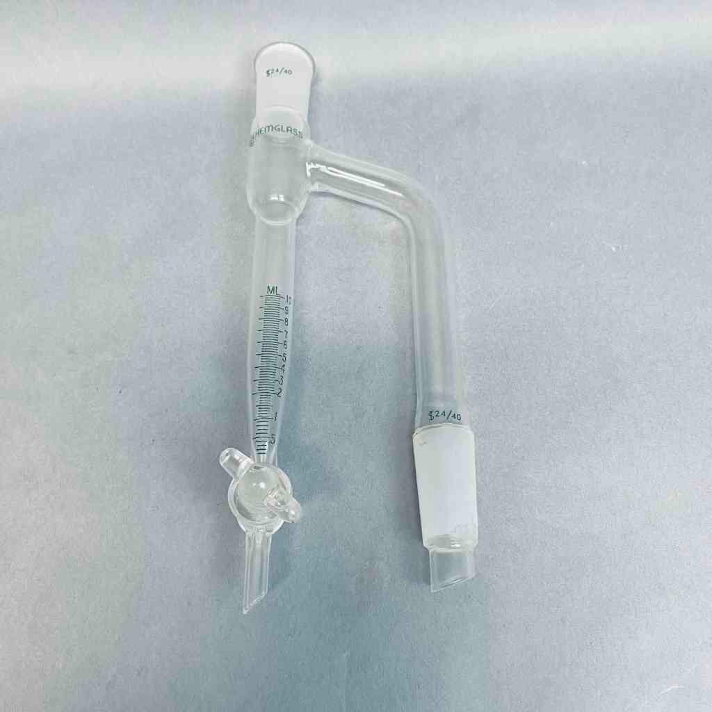 Chemglass Barrett Distilling Receiver 10 ml 24/40 Joints with Stopcock ...