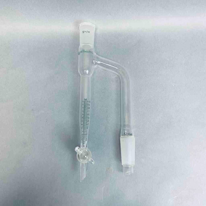 Chemglass Barrett Distilling Receiver 10 ml 24/40 Joints with Glass Stopcock Jointed Glassware Chemglass