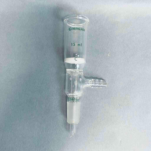 Chemglass Buchner Filter Funnel 15 ml 14/20 Lower Vaccum Assy Coarse Frit Funnels Chemglass