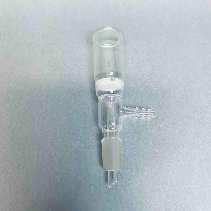Chemglass Buchner Filter Funnel 15 ml 14/20 Lower Vaccum Assy Medium Frit Funnels Chemglass