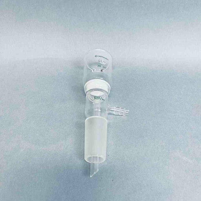 Chemglass Buchner Filter Funnel 30 ml Coarse Frit 24/40 Lower Vacuum Funnels Chemglass
