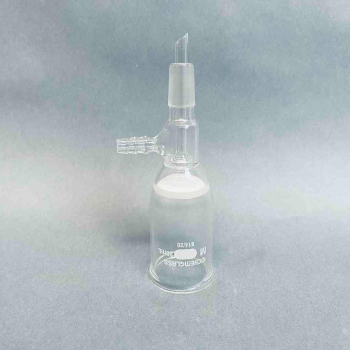 Chemglass Buchner Filter Funnel 30 ml Medium Frit 14/20 and Hose Barb Funnels Chemglass
