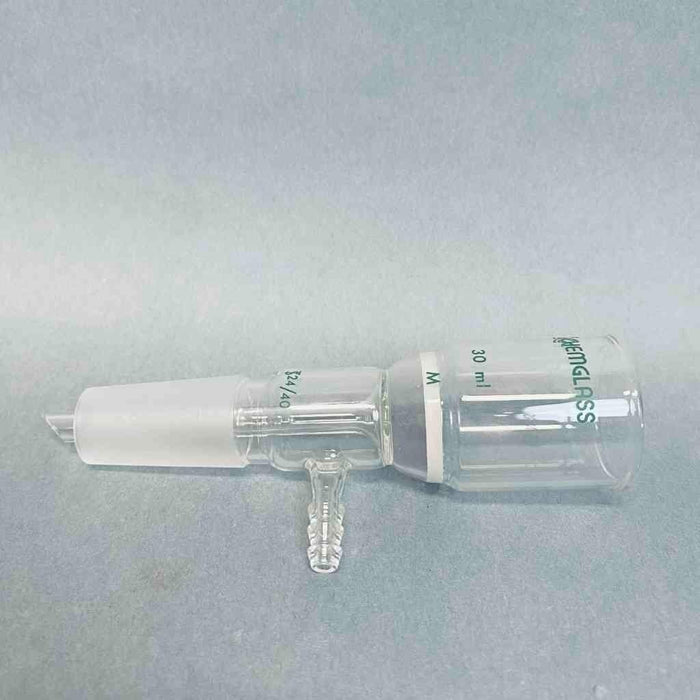Chemglass Buchner Filter Funnel 30 ml Medium Frit 24/40 Lower Vacuum Assembly Funnels Chemglass