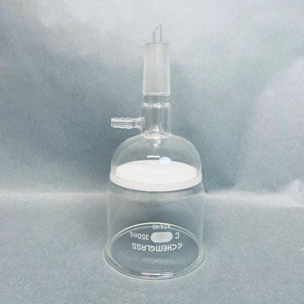 Chemglass Buchner Filter Funnel 350 ml Coarse Frit 24/40 Lower Vacuum Assembly Jointed Glassware Chemglass