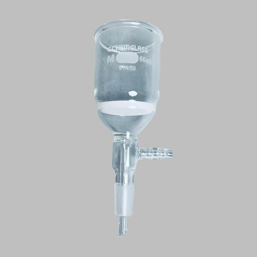 Chemglass Buchner Filter Funnel 60 ml 14/20 Lower Vacuum Assembly Medium Frit Glassware Chemglass