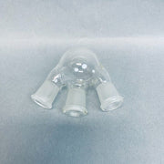 Chemglass CG-1524-A-02 Round Bottom Flask 3 Neck 25 ml 14/20 Standard Joints - Lot of 2 Flasks Jointed Glassware Chemglass