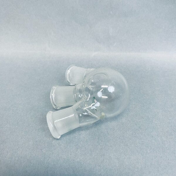 Chemglass CG-1524-A-02 Round Bottom Flask 3 Neck 25 ml 14/20 Standard Joints - Lot of 2 Flasks Jointed Glassware Chemglass