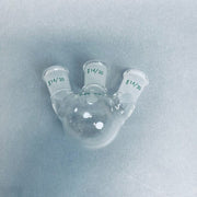 Chemglass CG-1524-A-02 Round Bottom Flask 3 Neck 25 ml 14/20 Standard Joints - Lot of 2 Flasks Jointed Glassware Chemglass