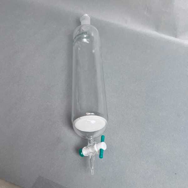 Chemglass Chromatography Column Taper Joint 2.5 x 10 inch with Frit Glassware Chemglass