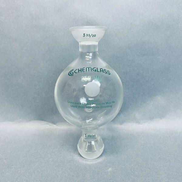 Chemglass Chromatography Reservoir 250 ml 35/20 Socket and Ball Joint Jointed Glassware Chemglass
