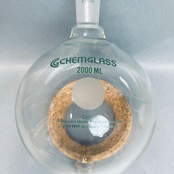 Chemglass Chromatography Reservoir Glass 2000 ml 24/40 Joints Jointed Glassware Chemglass