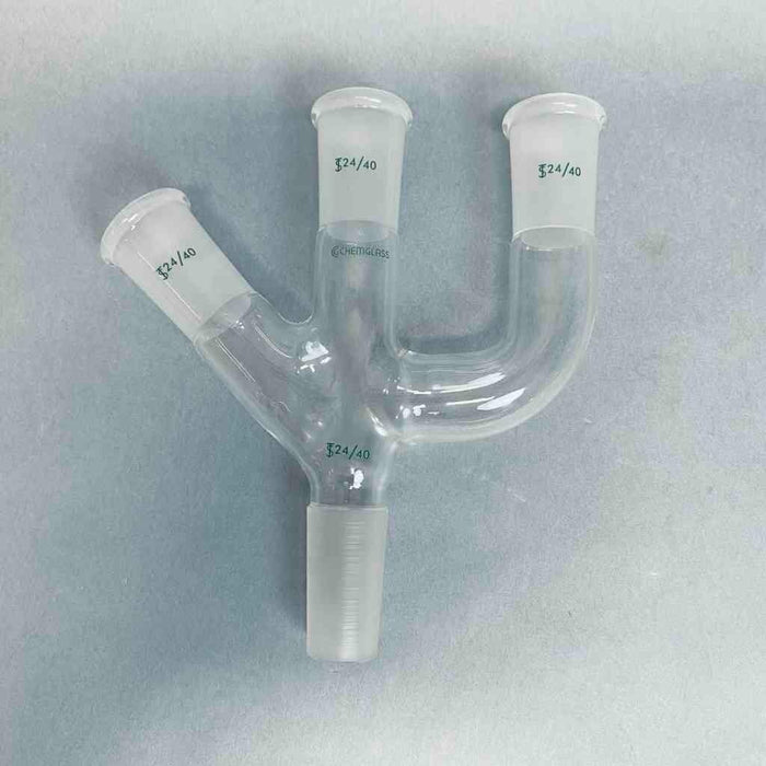 Chemglass Claisen Adapter Modified 24/40 Joints Jointed Glassware Chemglass