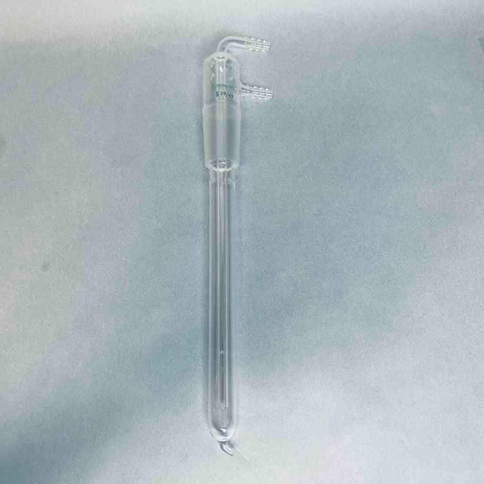 Chemglass Cold Finger Condenser 29/42 Inner Joint with Hose Barb Connections Glassware Chemglass