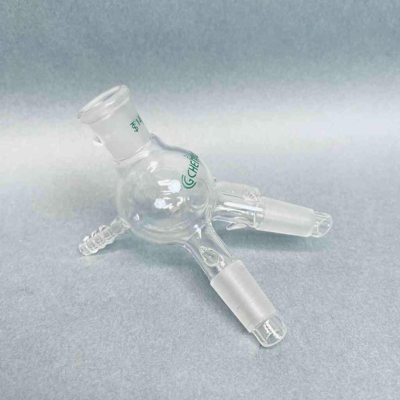 Chemglass Cow Type Distilling Receiver Adapter 14/20 Joints Jointed Glassware Chemglass