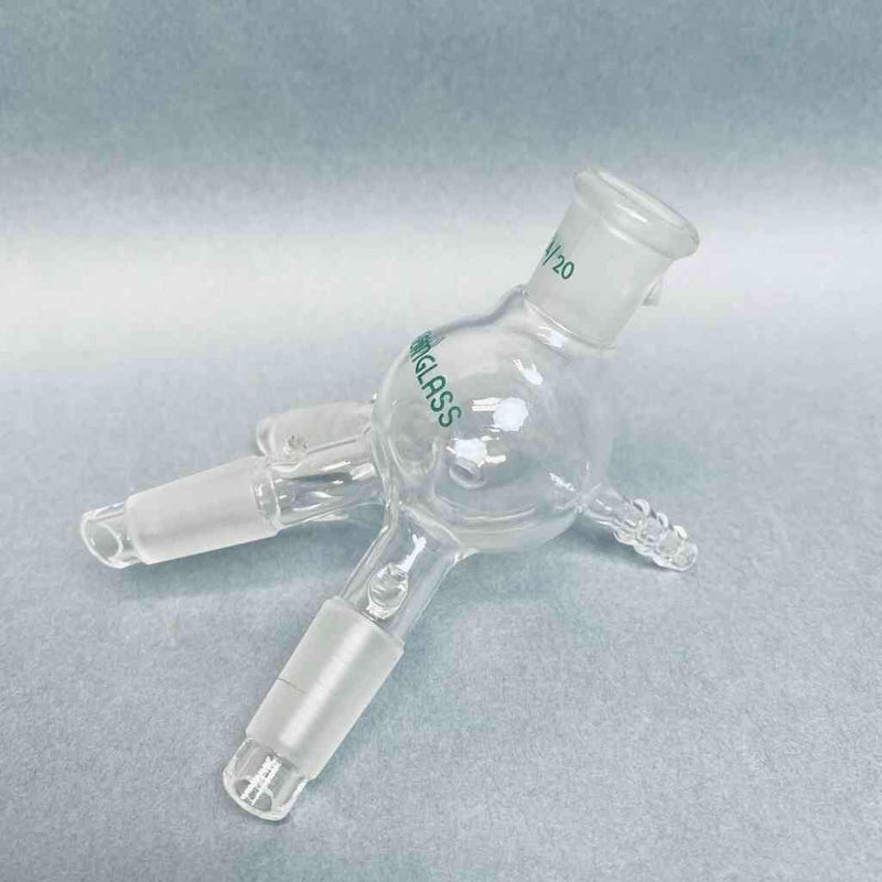 Chemglass Cow Type Distilling Receiver Adapter 14/20 Joints Jointed Glassware Chemglass