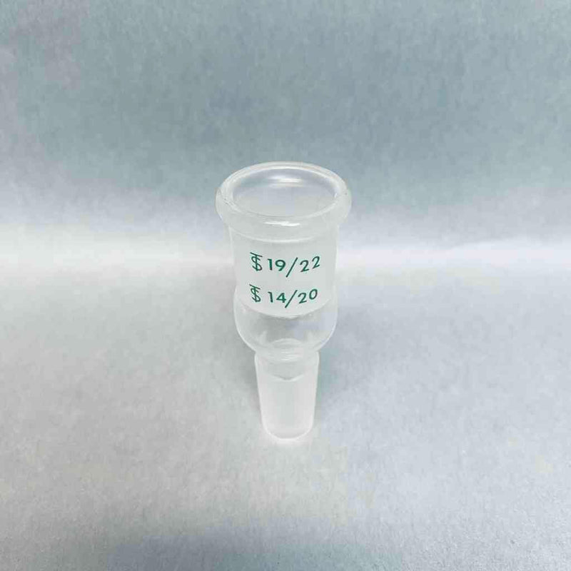 Chemglass Enlarging Connecting Adapter 19/22 Outer to 14/20 Lower Inner Jointed Glassware Chemglass