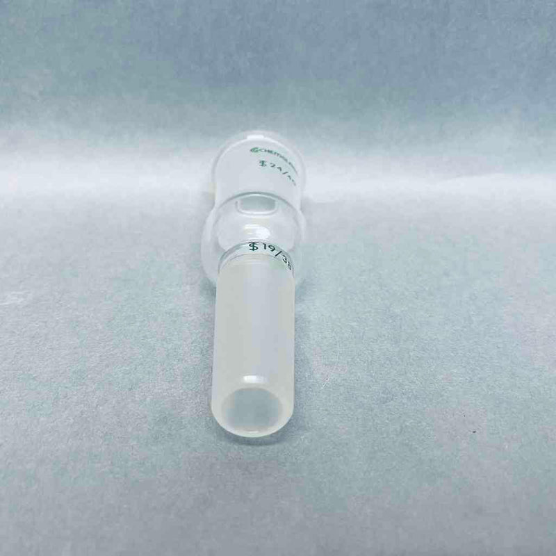 Chemglass Enlarging Connecting Adapter 24/40 Outer to 19/38 Lower Inner Jointed Glassware Chemglass