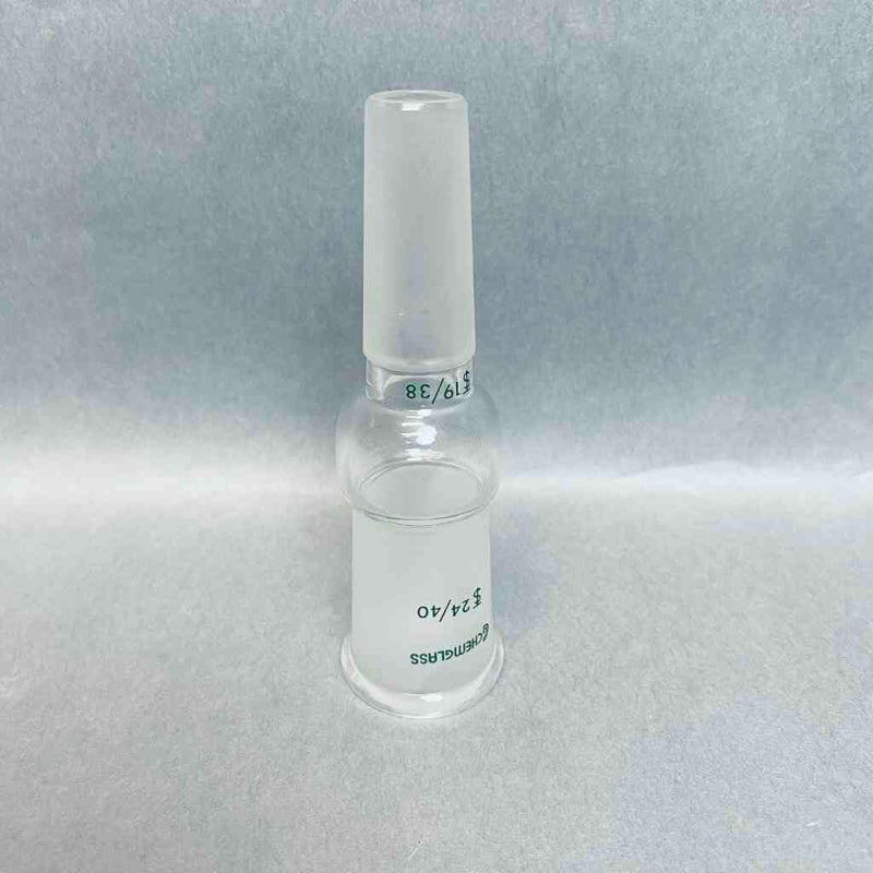 Chemglass Enlarging Connecting Adapter 24/40 Outer to 19/38 Lower Inner Jointed Glassware Chemglass