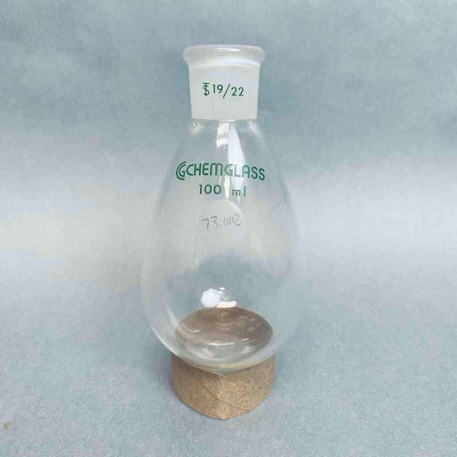 Chemglass Evaporating Flask 100 ml 19/22 Upper Joint Lab Flasks Chemglass