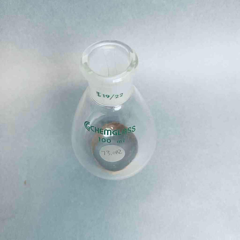 Chemglass Evaporating Flask 100 ml 19/22 Upper Joint Lab Flasks Chemglass