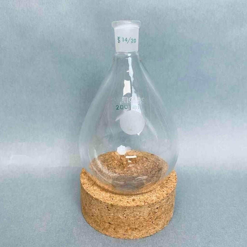 Chemglass Evaporating Flask 200 ml 14/20 Joint Lot of 3 Flasks Jointed Glassware Chemglass