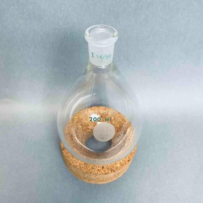Chemglass Evaporating Flask 200 ml 14/20 Joint Lot of 3 Flasks Jointed Glassware Chemglass