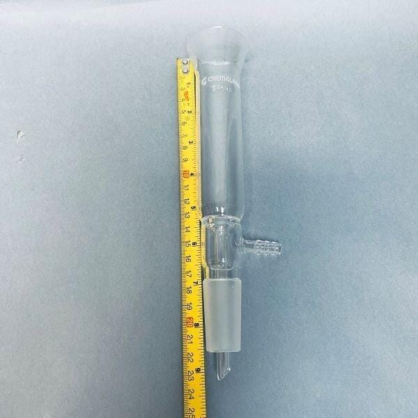 Chemglass Flared Vacuum Filtration Adapter 38 mm ID Flange 24/40 Lower Assembly Jointed Glassware Chemglass