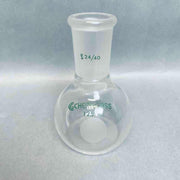 Chemglass Flat Bottom Flask 125 ml 24/40 Single Neck Lot of 3 Flasks Jointed Glassware Chemglass