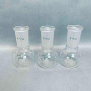 Chemglass Flat Bottom Flask 50 ml 24/40 Single Neck Lot of 3 Flasks Jointed Glassware Chemglass