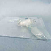 Chemglass Flow Control Adapter 14/20 Lower Hose Barb Upper with Glass Stopcock Jointed Glassware Chemglass
