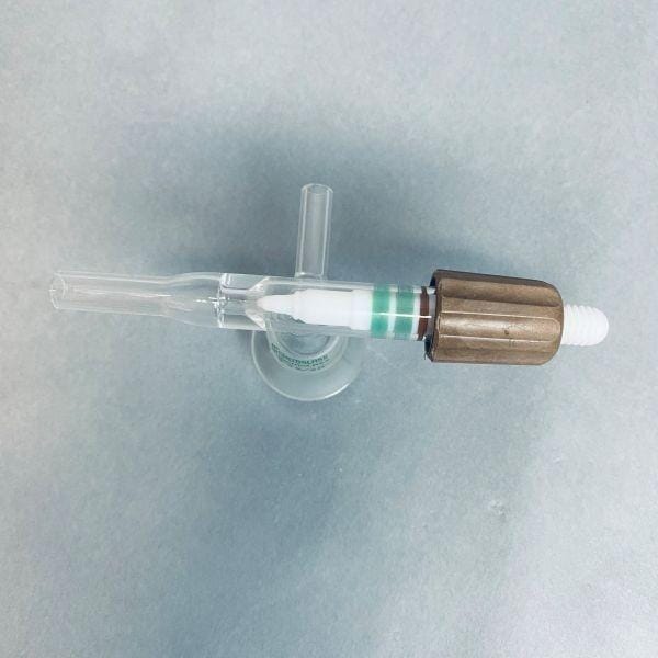 Chemglass Flow Control Adapter 35/20 Ball Joint with Metering Plug Jointed Glassware Chemglass