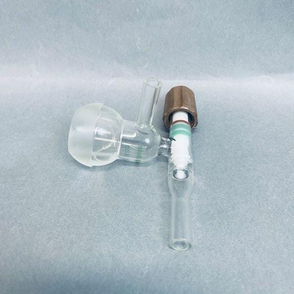 Chemglass Flow Control Adapter 35/20 Ball Joint with Metering Plug Jointed Glassware Chemglass