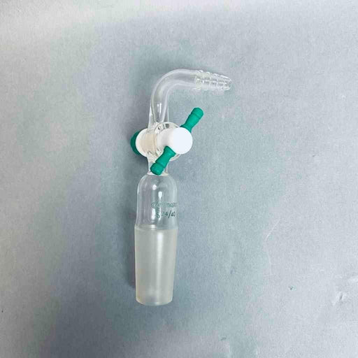 Chemglass Flow Control Adapter 90 Degrees 24/40 Lower PTFE Stopcock Jointed Glassware Chemglass