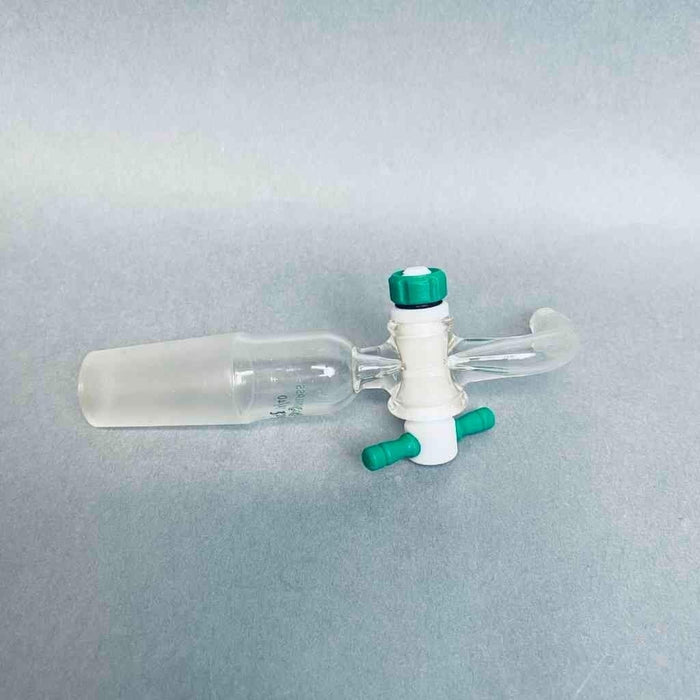 Chemglass Flow Control Adapter 90 Degrees 24/40 Lower PTFE Stopcock Jointed Glassware Chemglass