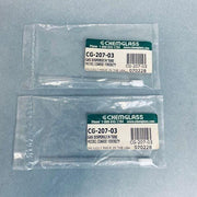 Chemglass Gas Dispersion Tube Micro Coarse Porosity Lot of 2 Tubes Glassware Chemglass