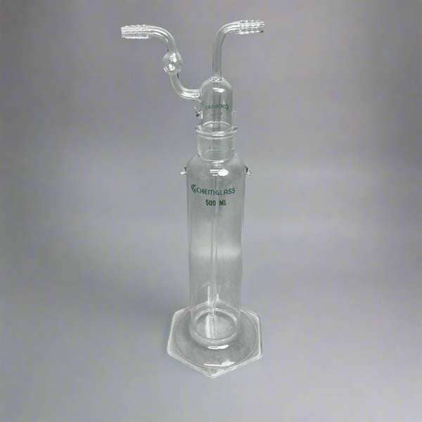 Chemglass Gas Washing Drechel Bottle 500 mL Tall Form Glassware Chemglass