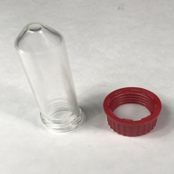 Chemglass Glass Vial 50 ml GL-32 Open Cap with Septa 4 Vials Lab Consumables::Tubes, Vials, and Flasks Chemglass