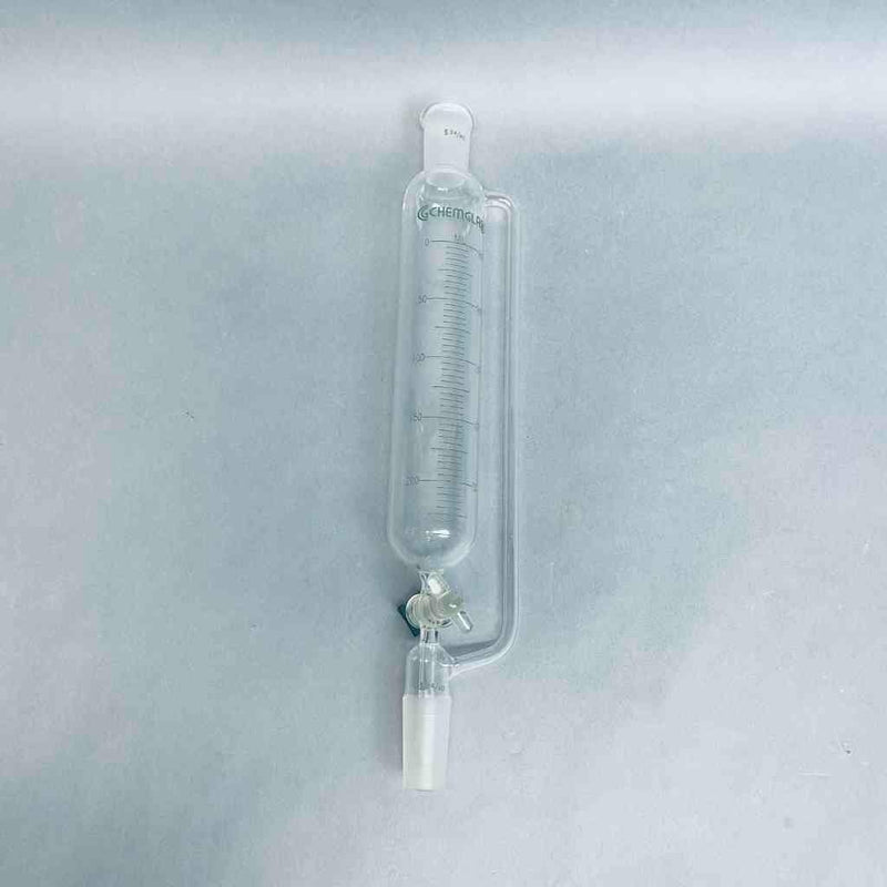 Chemglass Graduated Addition Funnel 250ml Glass Stopcock Jointed Glassware Chemglass