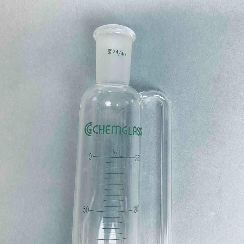 Chemglass Graduated Addition Funnel 250ml Glass Stopcock Jointed Glassware Chemglass