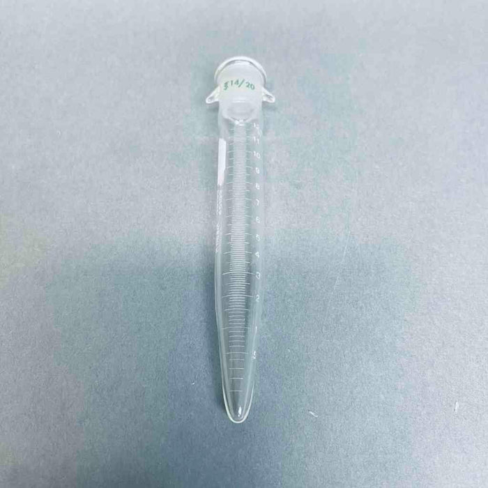 Chemglass Graduated Distilling Receiver Tube 12ml 14/20 Joint with Hooks 2 Tubes Jointed Glassware Chemglass