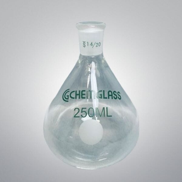 Chemglass Heavy Wall Apollo Flask 250 mL 14/20 Outer Joint Total of 3 Flasks Glassware Chemglass