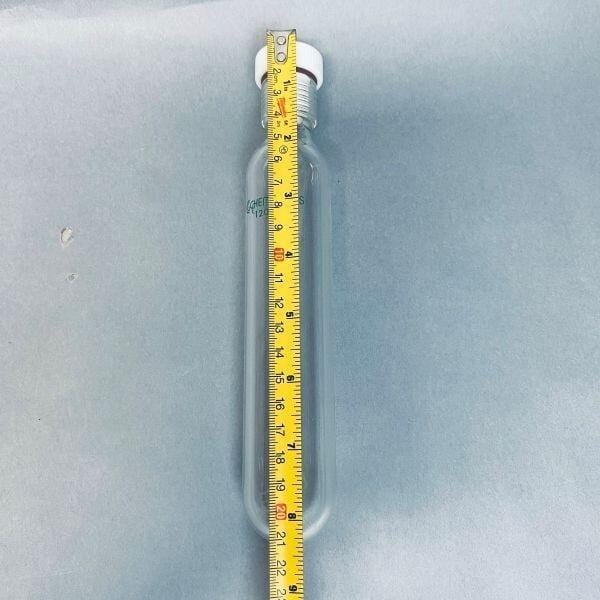 Chemglass Heavy Wall Pressure Vessel 120 ml 38 mm OD 215 mm Length Size 15 Glassware Chemglass