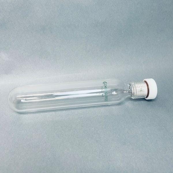 Chemglass Heavy Wall Pressure Vessel 120 ml 38 mm OD 215 mm Length Size 15 Glassware Chemglass