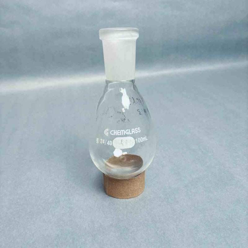 Chemglass Heavy Wall Recovery Flask 100 ml 24/40 Outer Joint Lot of 4 Flasks Jointed Glassware Chemglass